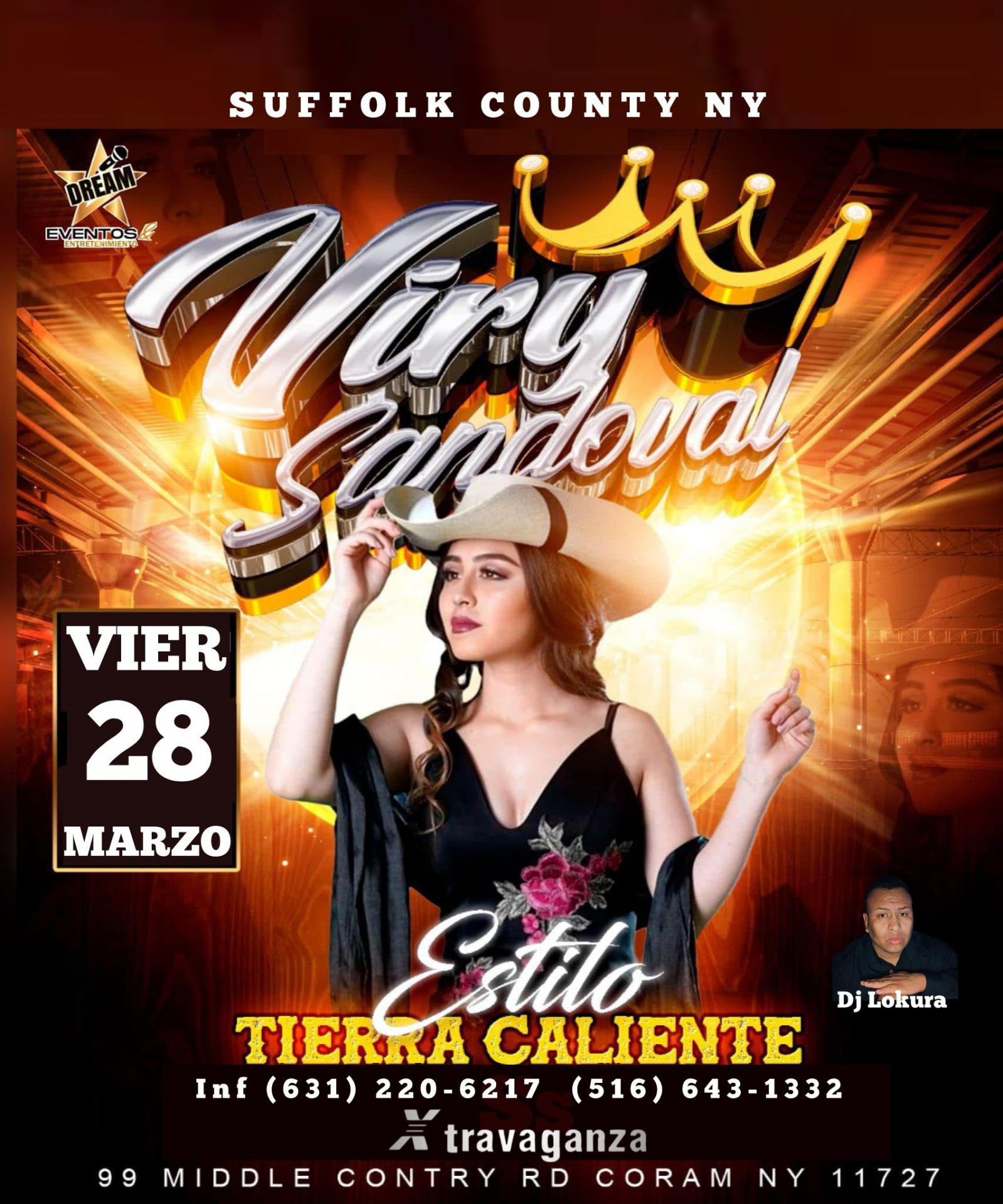 Viernes 28 Marzo / Viry Sandoval con su banda / coram Long island NY