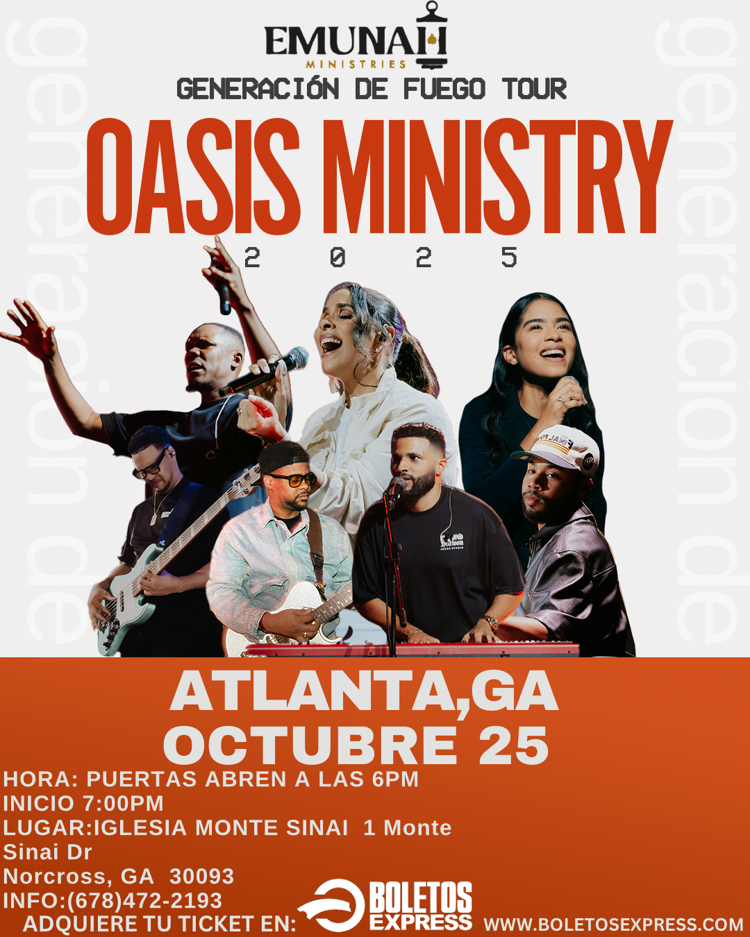 OASIS MINISTRY - GENERACION DE FUEGO TOUR - ATLANTA