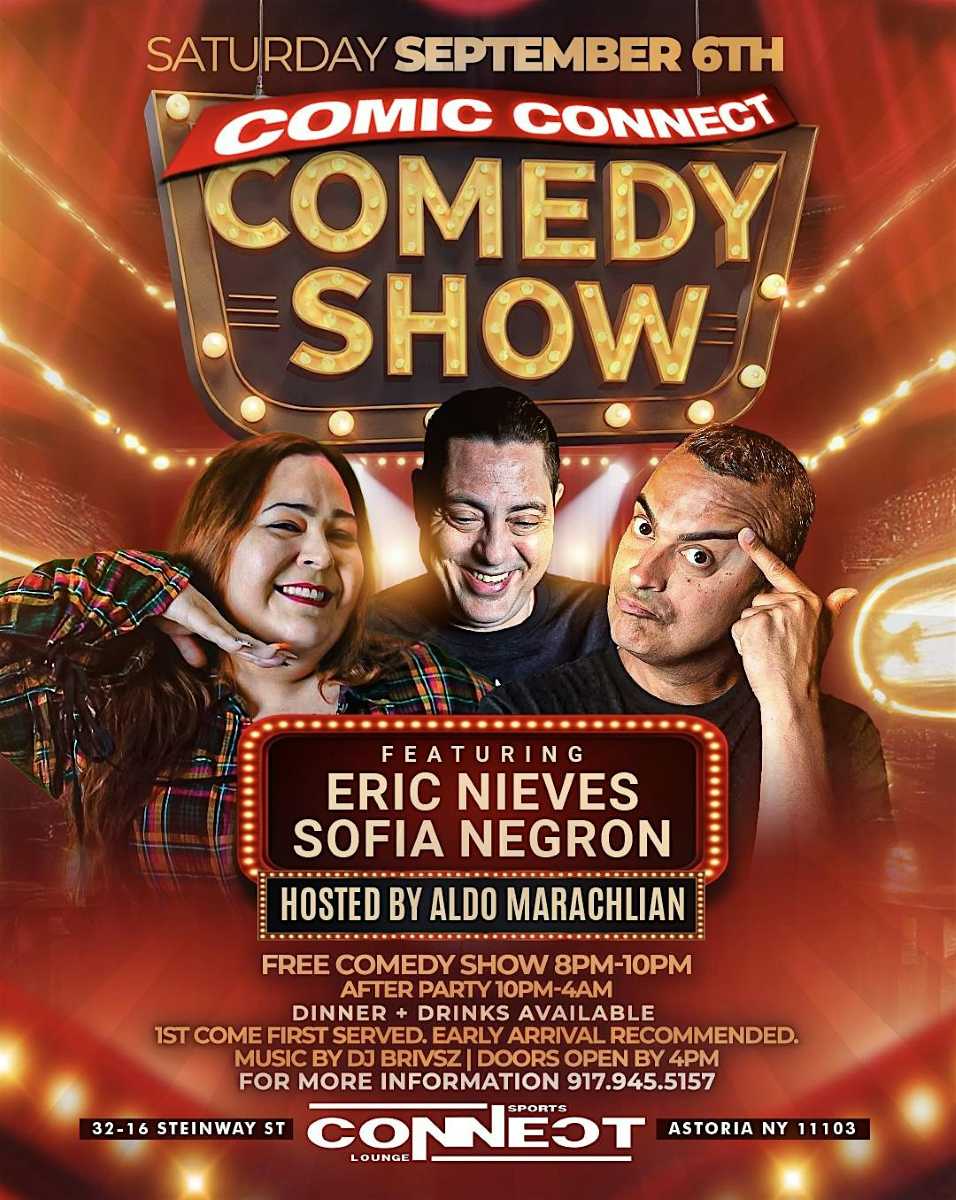 Comedy Show NYC at Connect Astoria – Free Comedy Night & After Party