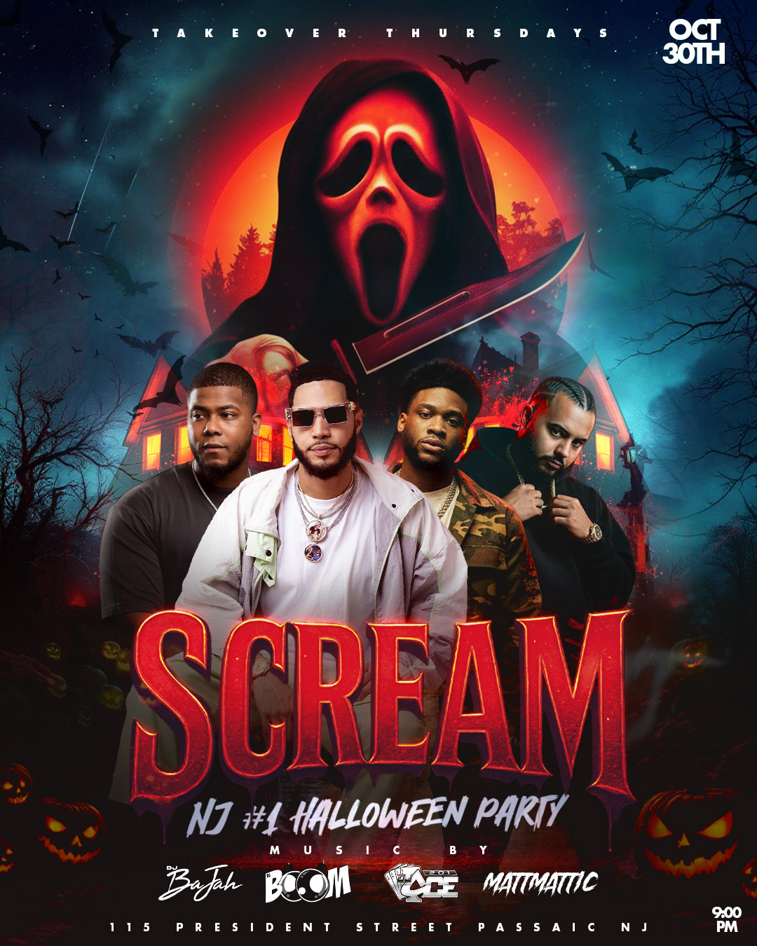 SCREAM #1 HALLOWEEN PARTY IN NJ
