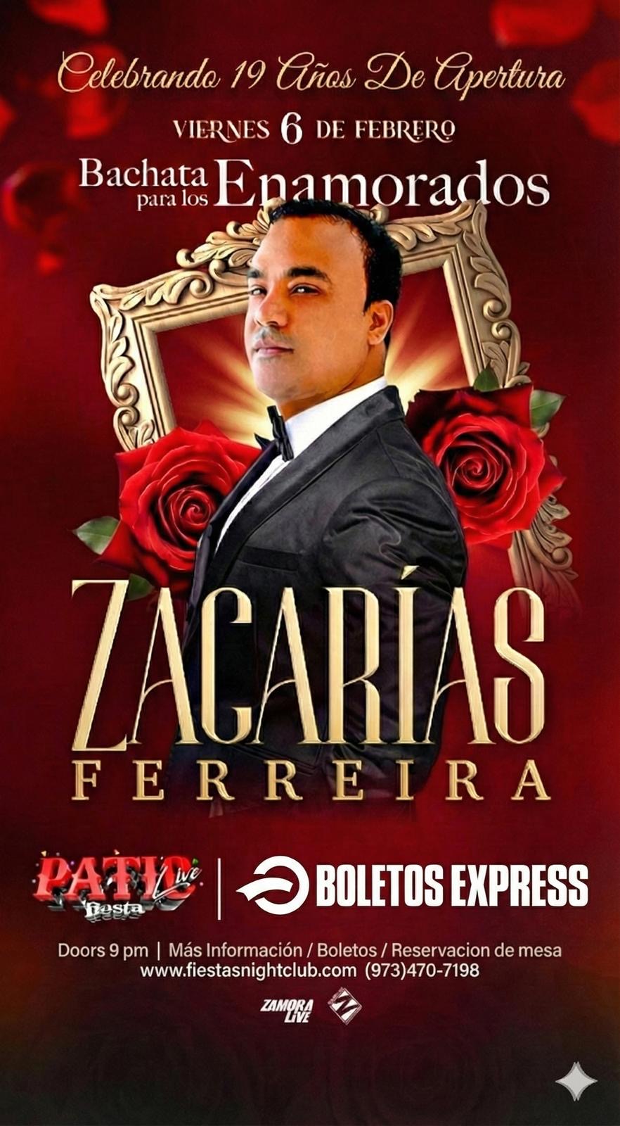 ZACARIAS FERREIRA , CELEBRANDO EL 19 ANIVERSARIO DE FIESTA