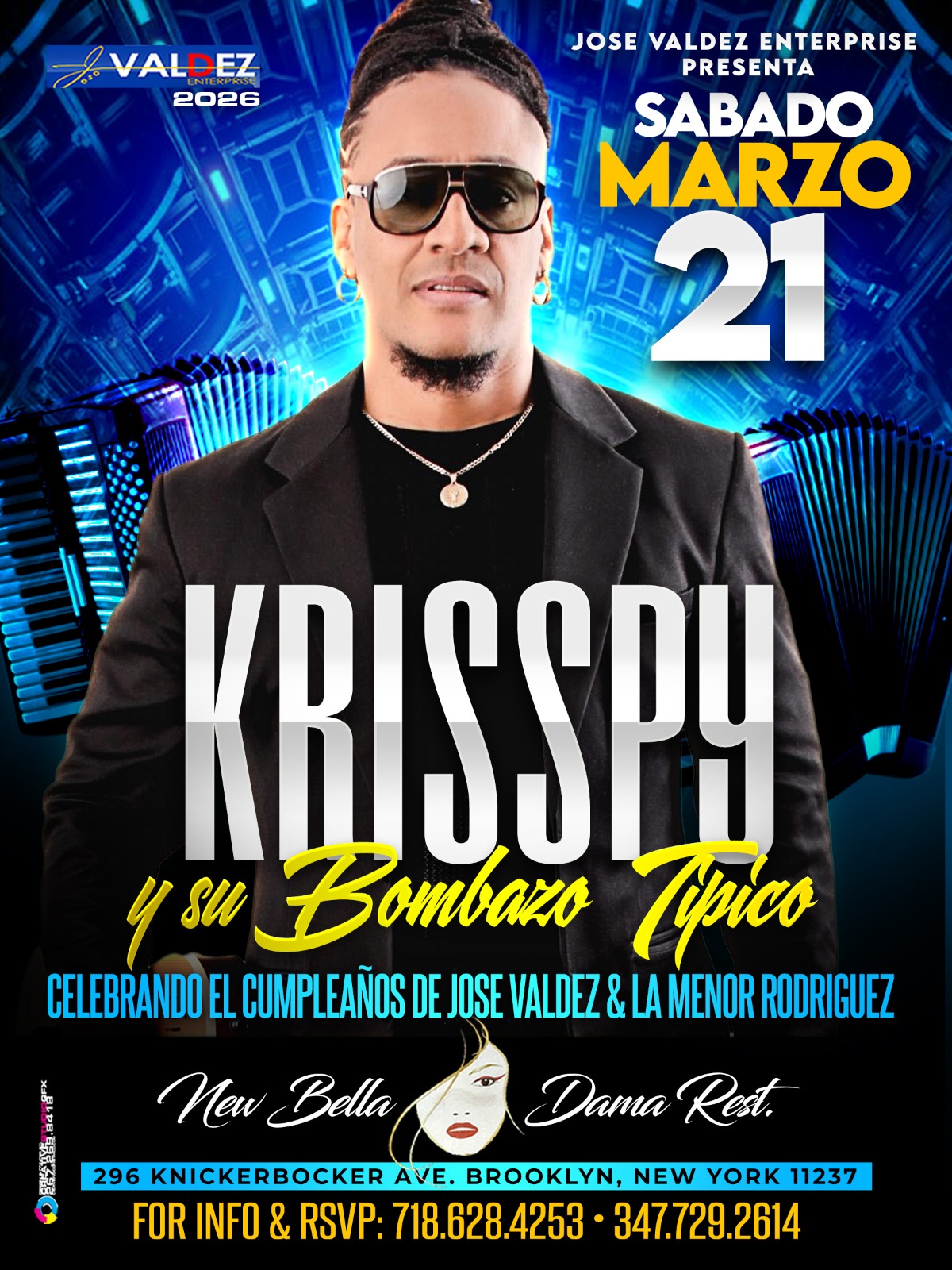 Buy tickets for KRISSPY Y SU BOMBAZO TIPICO 21 MARZO KRISSPY Y SU BOMBAZO TIPICO 21 MARZO