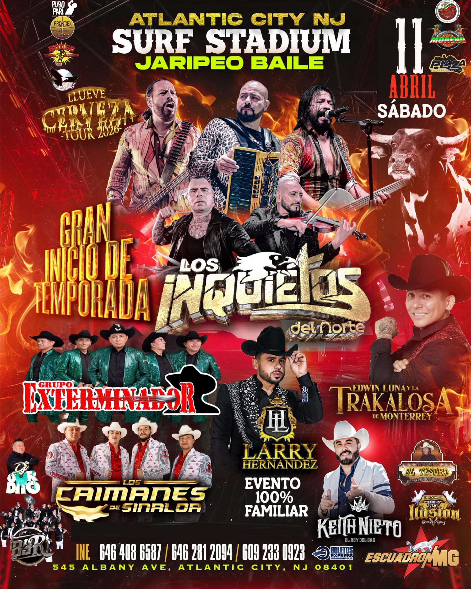 Buy tickets for LOS INQUIETOS | GRUPO EXTERMINADOR | LARRY HERNANDEZ | TRAKALOSA DE MONTERRY | LOS CAIMANES DE SINALOA LOS INQUIETOS | GRUPO EXTERMINADOR | LARRY HERNANDEZ | TRAKALOSA DE MONTERRY | LOS CAIMANES DE SINALOA