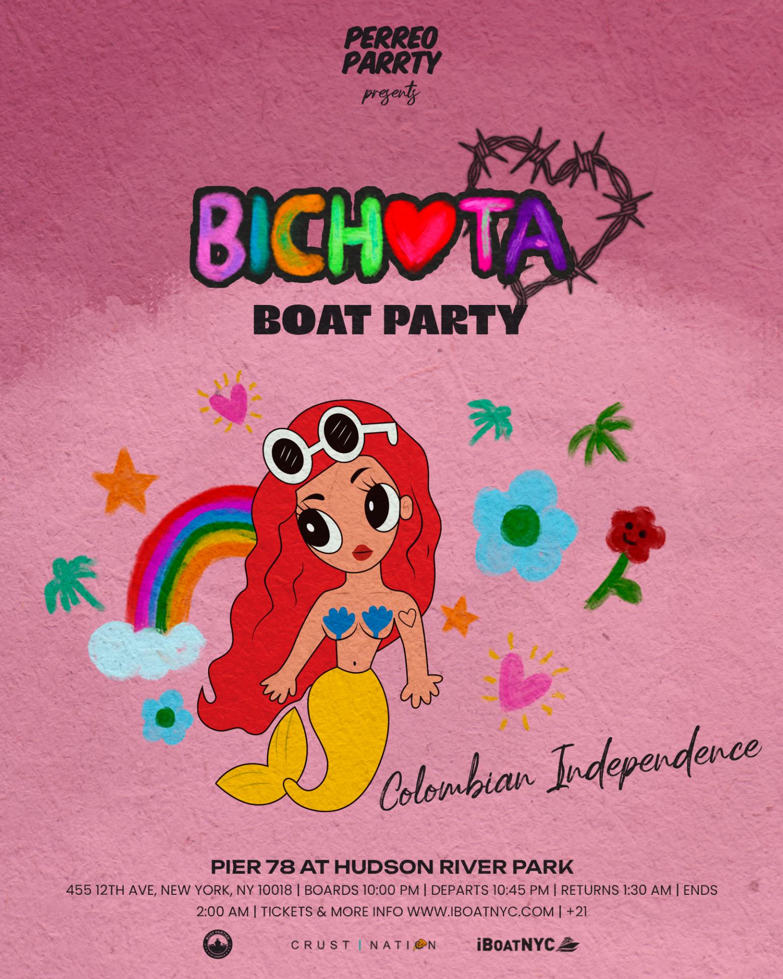 Buy tickets for Bichota Boat - Karol G Tribute for Colombian Independence Day Boat Party Bichota Boat - Karol G Tribute for Colombian Independence Day Boat Party