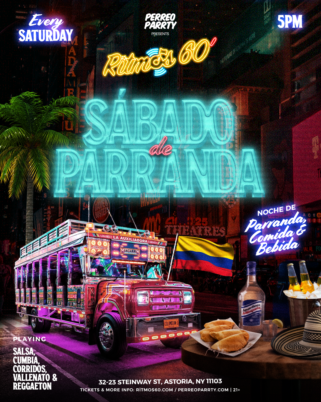 Ritmos: Sabado de Parranda - Colombian Salsa, Vallenato Reggaeton Party NYC