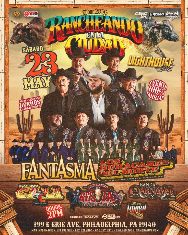 EL FANTASMA • LOS HURACANES DEL NORTE • BANDA CARNAVAL y Más! En Lighthouse Field