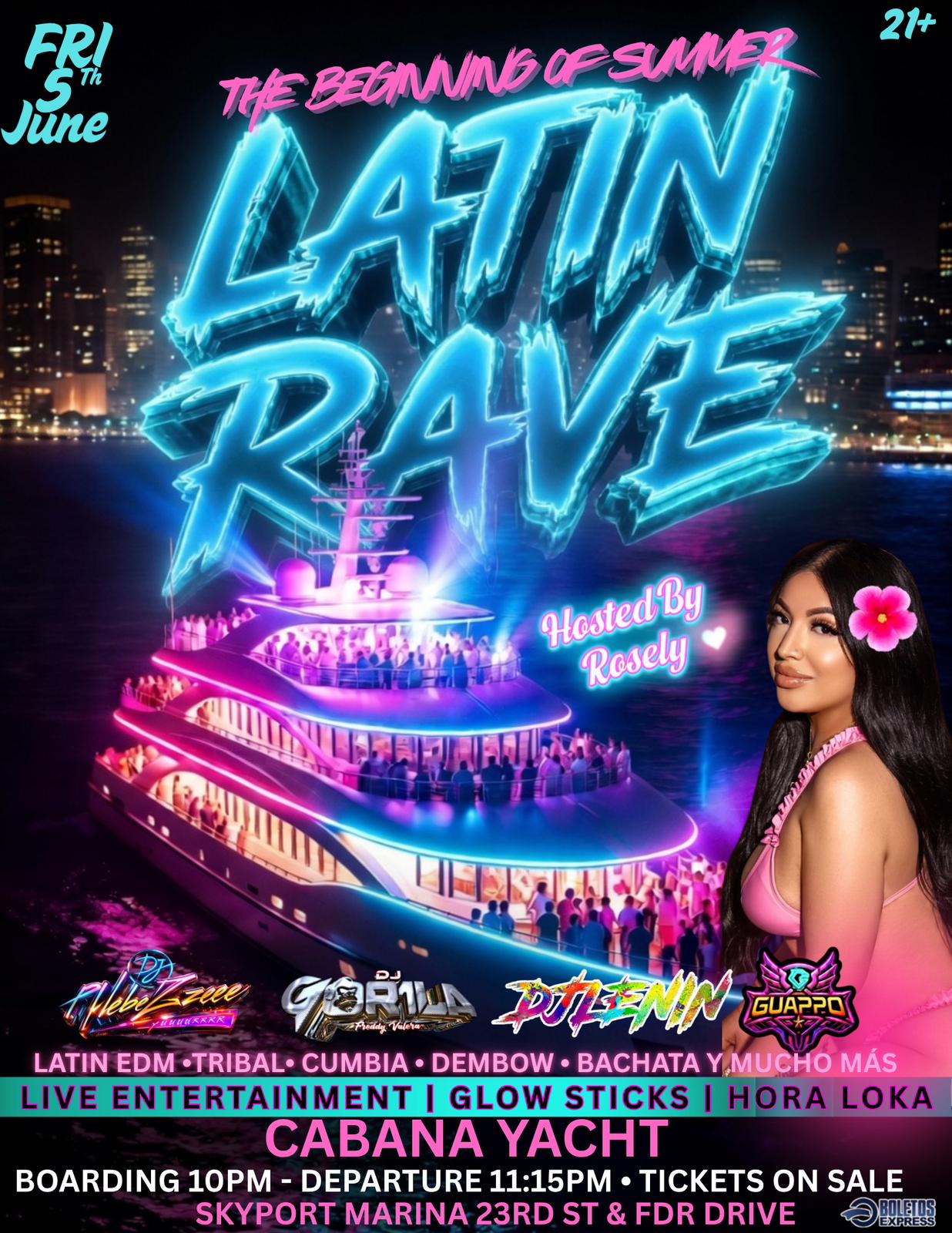 Buy tickets for LATIN RAVE ON WATER LATIN RAVE ON WATER