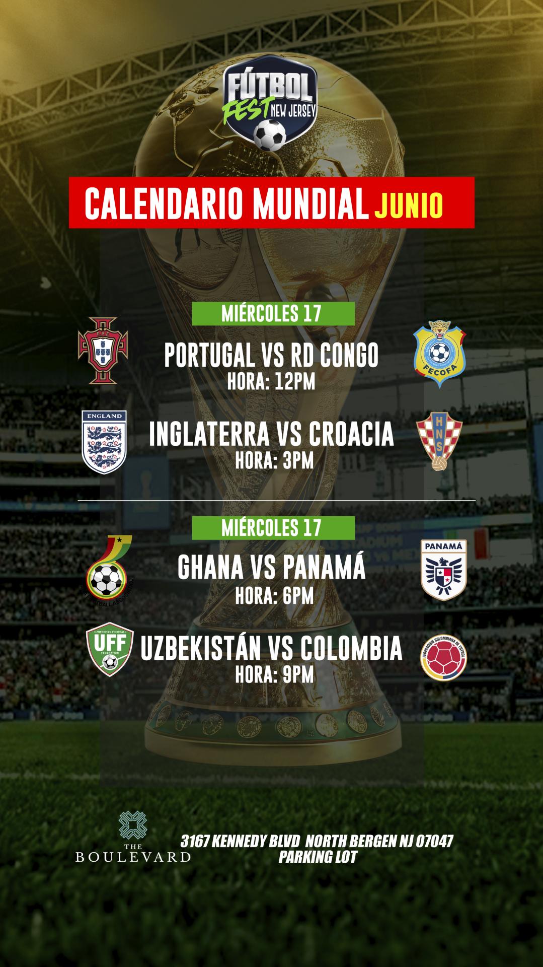 Buy tickets for FUTBOL FEST NEW JERSEY | ( V.I.P AREA ) PARTIDOS JUNIO 17 FUTBOL FEST NEW JERSEY | ( V.I.P AREA ) PARTIDOS JUNIO 17