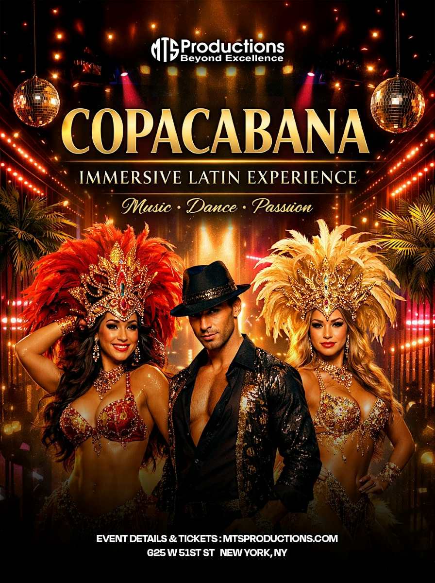 Buy tickets for Copacabana Immersive Experience in Midtown Manhattan – Saturday, June 13 Copacabana Immersive Experience in Midtown Manhattan – Saturday, June 13