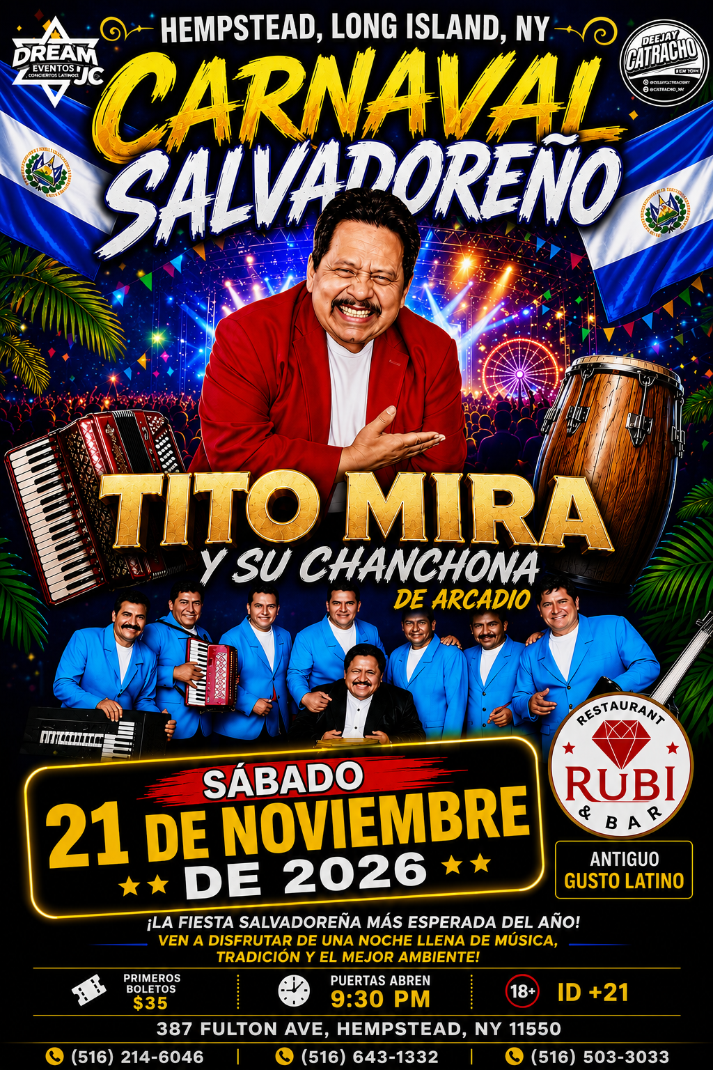 Tito mira y sus chanchona de Arcadio / Hempstead NY